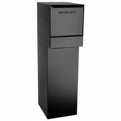 dVault Thru-Wall Package Drop Vault Plus DVWM0062SA w/Bottom Hold Rear Access - Black