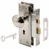 Prime-Line Products Prime-Line® Satin Nickel Victorian Style Keyed Mortise Entry Lock Set, E 2330