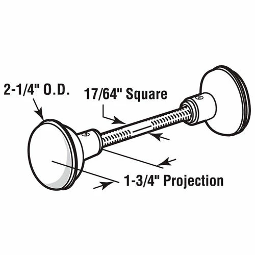 Prime-Line Products Prime-Line® Satin Nickel Victorian-Style Knob Set, E 2498 2 Prime-Line Products Prime-Line® Satin Nickel Victorian-Style Knob Set, E 2498 - Image 2
