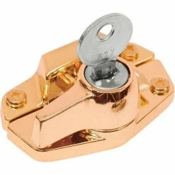 Prime-Line Products Prime Line F 2534 Window Sash Lock, Keyed, Brass Plated Diecast