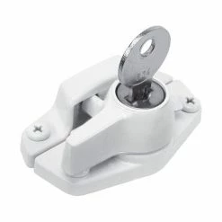 Prime-Line Products Prime Line F 2646 Window Sash Lock, Keyed, White Diecast