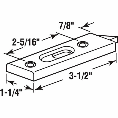 Prime-Line Products Prime Line F 2724 Vinyl Window Tilt Latch, 2-5/16", Reversible, 2X Hung, White 2 Prime-Line Products Prime Line F 2724 Vinyl Window Tilt Latch, 2-5/16", Reversible, 2X Hung, White - Image 2