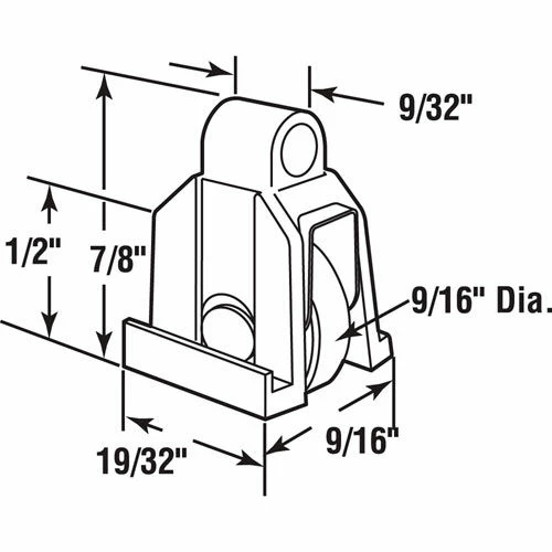 Prime-Line Products Prime-Line G 3199 Sliding Window Roller, 9/16" Stainless Steel B.B. Wheel 2 Prime-Line Products Prime-Line G 3199 Sliding Window Roller, 9/16" Stainless Steel B.B. Wheel - Image 2