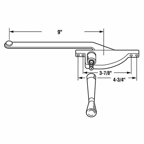 Prime-Line Products Prime-Line H 3511 Casement Operator, 9" Teardrop Type, Right Hand, Bronze 2 Prime-Line Products Prime-Line H 3511 Casement Operator, 9" Teardrop Type, Right Hand, Bronze - Image 2