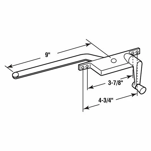 Prime-Line Products Prime-Line H 3520 9" Square Type Right Hand Casement Operator, Aluminum 2 Prime-Line Products Prime-Line H 3520 9" Square Type Right Hand Casement Operator, Aluminum - Image 2