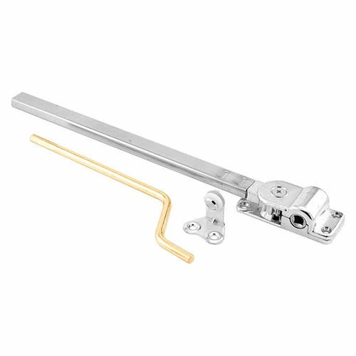 Prime-Line Products Prime-Line H 3528 Casement Window Operator, 10-3/4" REVERSIBLE, CHROME Operator, BRASS HANDLE 1 Prime-Line Products Prime-Line H 3528 Casement Window Operator, 10-3/4" REVERSIBLE, CHROME Operator, BRASS HANDLE