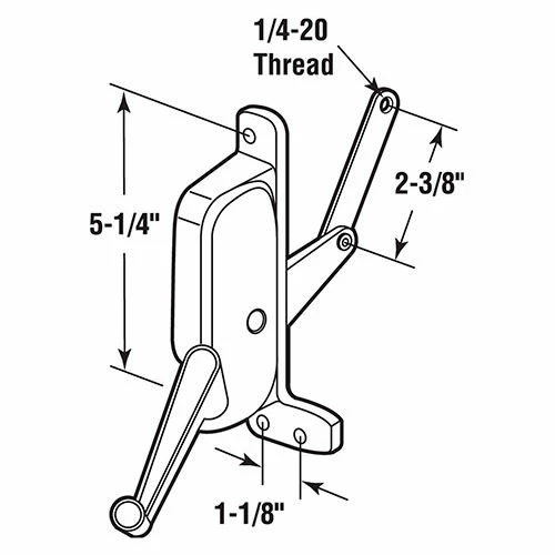 Prime-Line Products Prime-Line H 3667 Awning Window Operator, Left Hand, AIR CONTROL-KELLER 2 Prime-Line Products Prime-Line H 3667 Awning Window Operator, Left Hand, AIR CONTROL-KELLER - Image 2