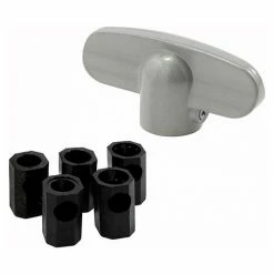 Prime-Line Products Prime Line H 3885 Tee Crank Handle, Universal, W/Plastic Adapters, Aluminum