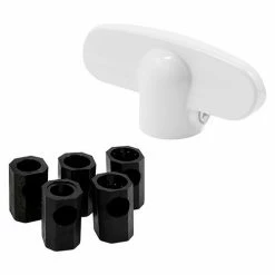 Prime-Line Products Prime Line H 3892 Tee Crank Handle, Universal, W/Adapter, White