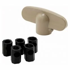 Prime-Line Products Prime Line H 3895 Tee Crank Handle, Universal, W/Adapter, Driftwood