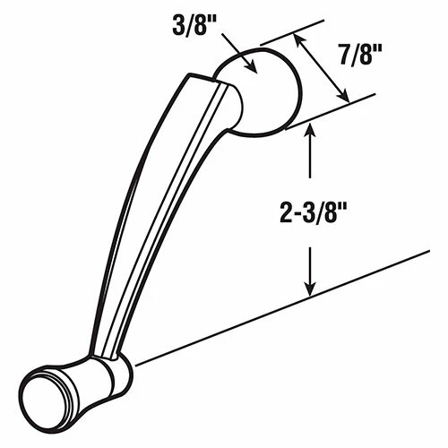 Prime-Line Products Prime Line H 3956 Window Crank Handle, 3/8" Bore, Copperite, Pella 2 Prime-Line Products Prime Line H 3956 Window Crank Handle, 3/8" Bore, Copperite, Pella - Image 2