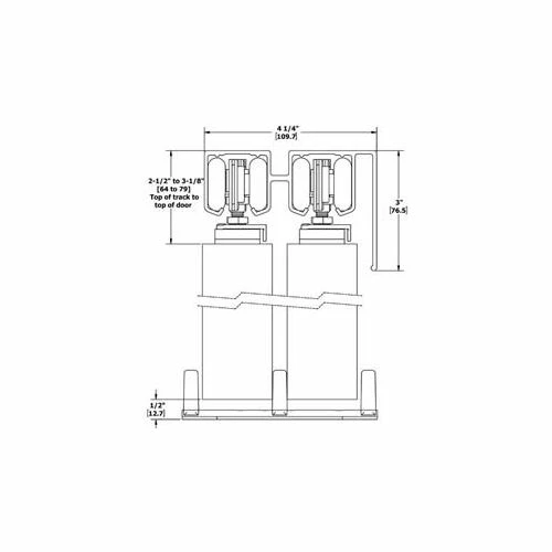 Hager By-Pass Set - 5 (1524 Mm) Opening For Two Doors 1 Hager By-Pass Set - 5 (1524 Mm) Opening For Two Doors