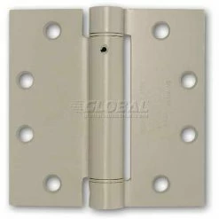 Ultra Hardware Spring Hinge, Sq. Corner, Ul Listed, 4-1/2"L X 4-1/2"W, 3.4mm, Grey Prime Coat/Usp - Pkg Qty 6