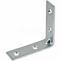 Ultra Hardware Brace Corner, Galv. Zinc Dichromate, 2"L X 5/8"W - Pkg Qty 48