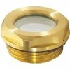 Brass Fluid Level Sight w/ ESG Glass w/o Reflector - M16 x 1.5 Thread - J.W. Winco 160FMN6/B