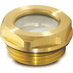Brass Fluid Level Sight Glass w/ Reflector - M33 x 1.5 Thread - J.W. Winco 330XOD5/A