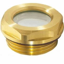 Brass Fluid Level Sight Glass w/o Reflector - G 1/2" Pipe Thread - J.W. Winco 50GOD3/B