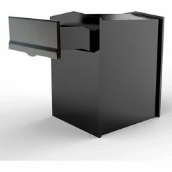 QualArc Collection Mailbox With Chute LIB-BL-LM6-46 Rear Access Wall Mount 11-1/2x14x16-1/2 Black