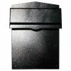 QualArc Collection Mailbox W/Chute LIB-BL-LM6-810 Rear Access Wall Mount 11-1/2x14x16-1/2 Black