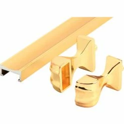 Prime-Line Products Prime-Line M 6094 Shower Door Towel Bar and Bracket Set, Brass