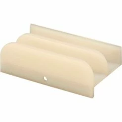 Prime-Line Products Prime-Line M 6219 Sliding Shower Door Bottom Guide, 1/2 in. x 3 in., Plastic Construction, White
