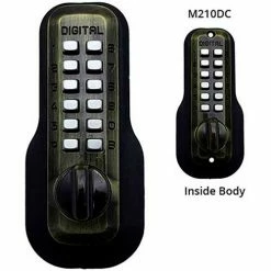 LockeyUSA Lockey Digital Door Lock M210 Mechanical Keyless Deadbolt Double Combination, Antique Brass