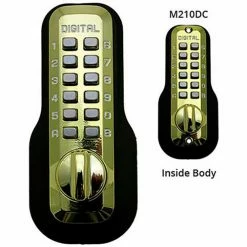 LockeyUSA Lockey Digital Door Lock M210 Mechanical Keyless Deadbolt Double Combination, Bright Brass