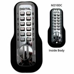 LockeyUSA Lockey Digital Door Lock M210 Mechanical Keyless Deadbolt Double Combination, Bright Chrome