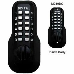 LockeyUSA Lockey Digital Door Lock M210 Mechanical Keyless Deadbolt Double Combination, Jet Black
