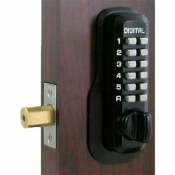 LockeyUSA Lockey Digital Door Lock M210 Mechanical Keyless Deadbolt, Jet Black