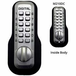 LockeyUSA Lockey Digital Door Lock M210 Mechanical Keyless Deadbolt Double Combination, Satin Nickel