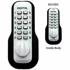 LockeyUSA Lockey Digital Door Lock M210 Mechanical Keyless Deadbolt Double Combination, White