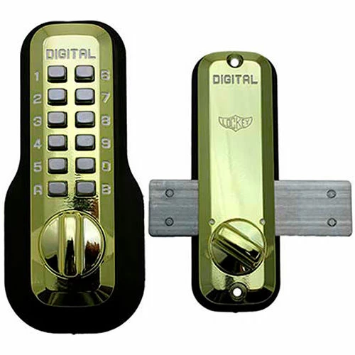 LockeyUSA Lockey Digital Door Lock M220 Surface Mount Deadbolt, Bright Brass 1 LockeyUSA Lockey Digital Door Lock M220 Surface Mount Deadbolt, Bright Brass