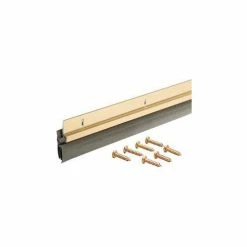 M-D Building Products M-D Triple Fin Aluminum & Vinyl Door Sweep, 05702, Brite Gold, 36"
