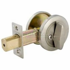 Master Lock® Commercial One-Sided Cylinder Deadbolt, Brushed Chrome