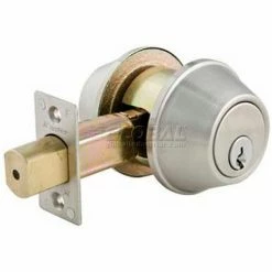 Master Lock® Commercial Double Cylinder Deadbolt, Brushed Chrome