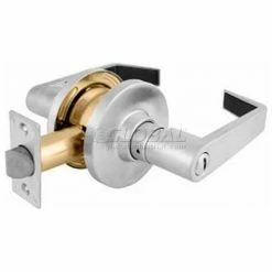 Master Lock® Commercial Cylindrical Lockset Lever, Passage, Brushed Chrome