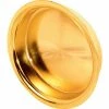 Prime-Line Products Prime-Line N 6699 Closet Door Pull Handle, 2-1/8-Inch Round, Brass Plated,(Pack of 2)