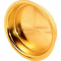 Prime-Line Products Prime-Line N 6699 Closet Door Pull Handle, 2-1/8-Inch Round, Brass Plated,(Pack of 2)
