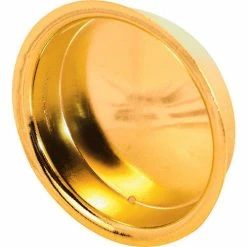 Prime-Line Products Prime-Line N 6765 Bypass Door Pull Handle, 1-3/4-Inch, Brass Plated,(Pack of 2)