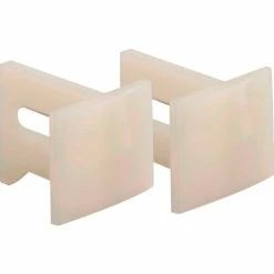 Prime-Line Products Prime-Line N 7015 Pocket Door Bottom Guides, 1-1/8 in., Plastic, White (Pack of 2)