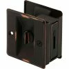 Prime-Line Products Prime-Line N 7319 Pocket Door Privacy Lock with Pull, Classic Bronze