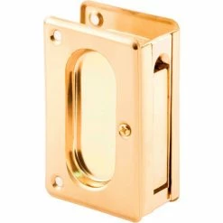 Prime-Line Products Prime-Line N 7361 Pocket Door Passage Pull, 3-3/4-Inch, Polished Brass