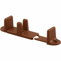 Prime-Line Products Prime-Line N 7384 Bypass Door Guide, 1-Inch High, Adjustable, Dark Brown,(Pack of 2)
