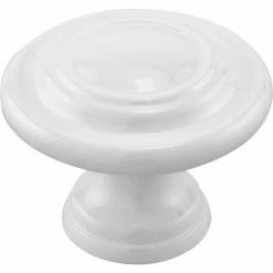 Prime-Line Products Prime-Line N 7439 Bi-Fold Door Knob, 1-11/16 in. Outside Diameter, Diecast, White