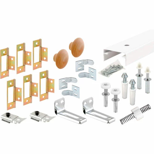 Prime-Line Products Primeline Products 161797 Bi-Fold Closet Track Kit, 72" 4 Door Hardware Pk 1 Prime-Line Products Primeline Products 161797 Bi-Fold Closet Track Kit, 72" 4 Door Hardware Pk
