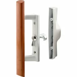 Prime-Line Products Prime-Line® Sliding Door Handle Set, Wood Handle, White Diecast, C 1194 5 Prime-Line Products Prime-Line® Sliding Door Handle Set, Wood Handle, White Diecast, C 1194 -Doors & Windows Sales PL6 C1194