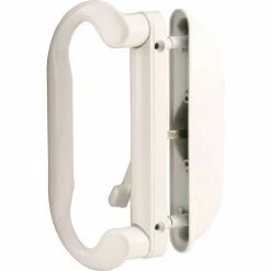 Prime-Line Products Prime-Line® Sliding Door Handle Set, With Latch, White, C 1277 -Doors & Windows Sales PL6 C1277