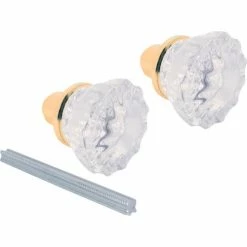 Prime-Line Products Prime-Line® 2 in. Brass-Plated Glass Door Knob Set, E 2279 -Doors & Windows Sales PL6 E 2279