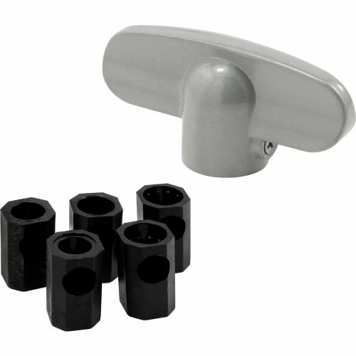 Prime-Line Products Prime Line H 3885 Tee Crank Handle, Universal, W/Plastic Adapters, Aluminum 3 Prime-Line Products Prime Line H 3885 Tee Crank Handle, Universal, W/Plastic Adapters, Aluminum - Image 3